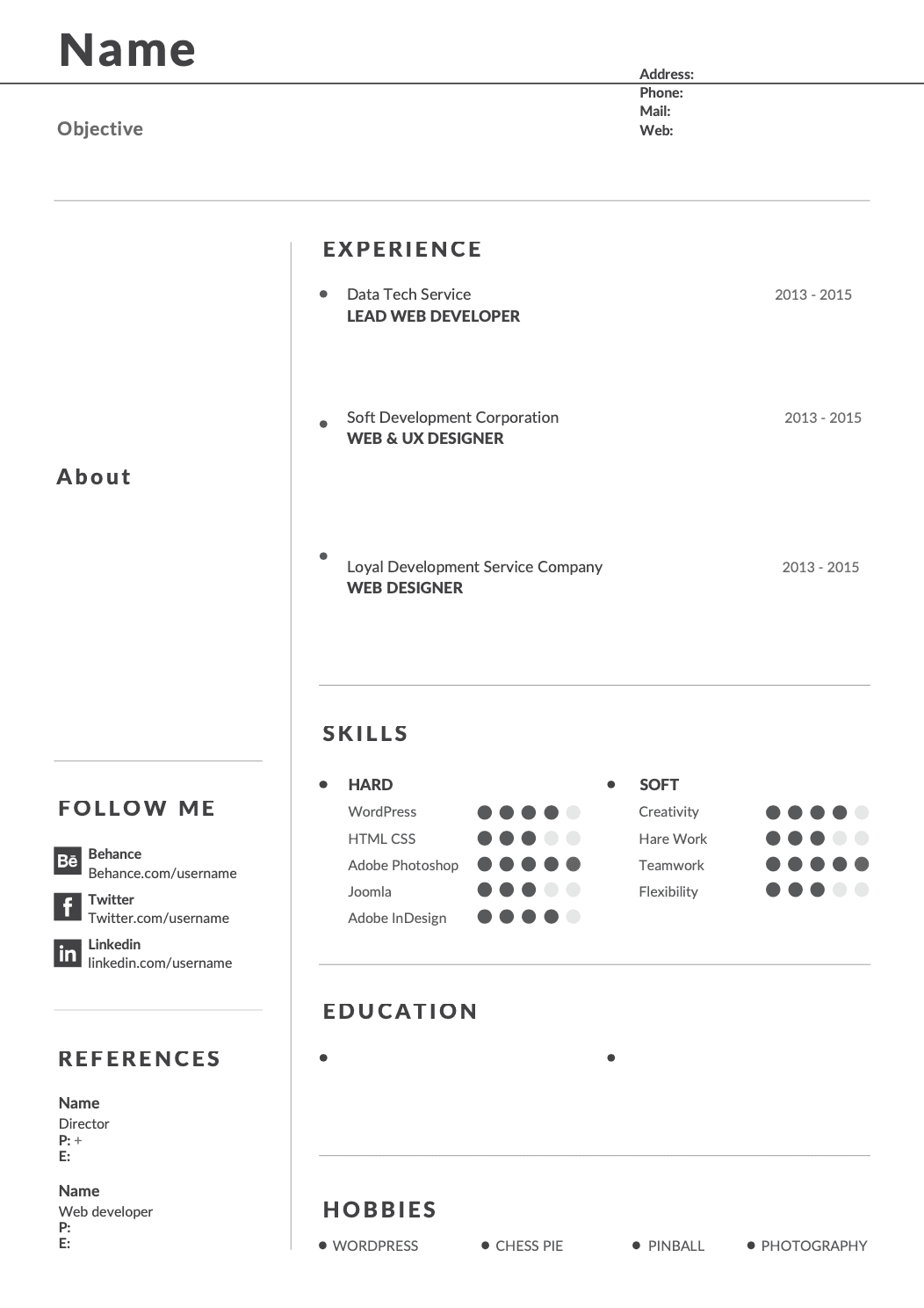 Resume Template 1