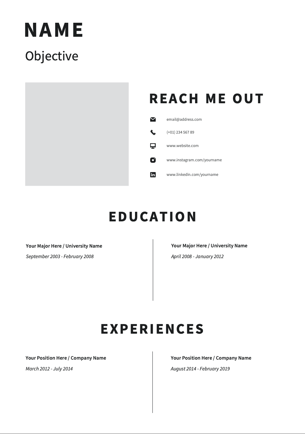 Resume Template 20