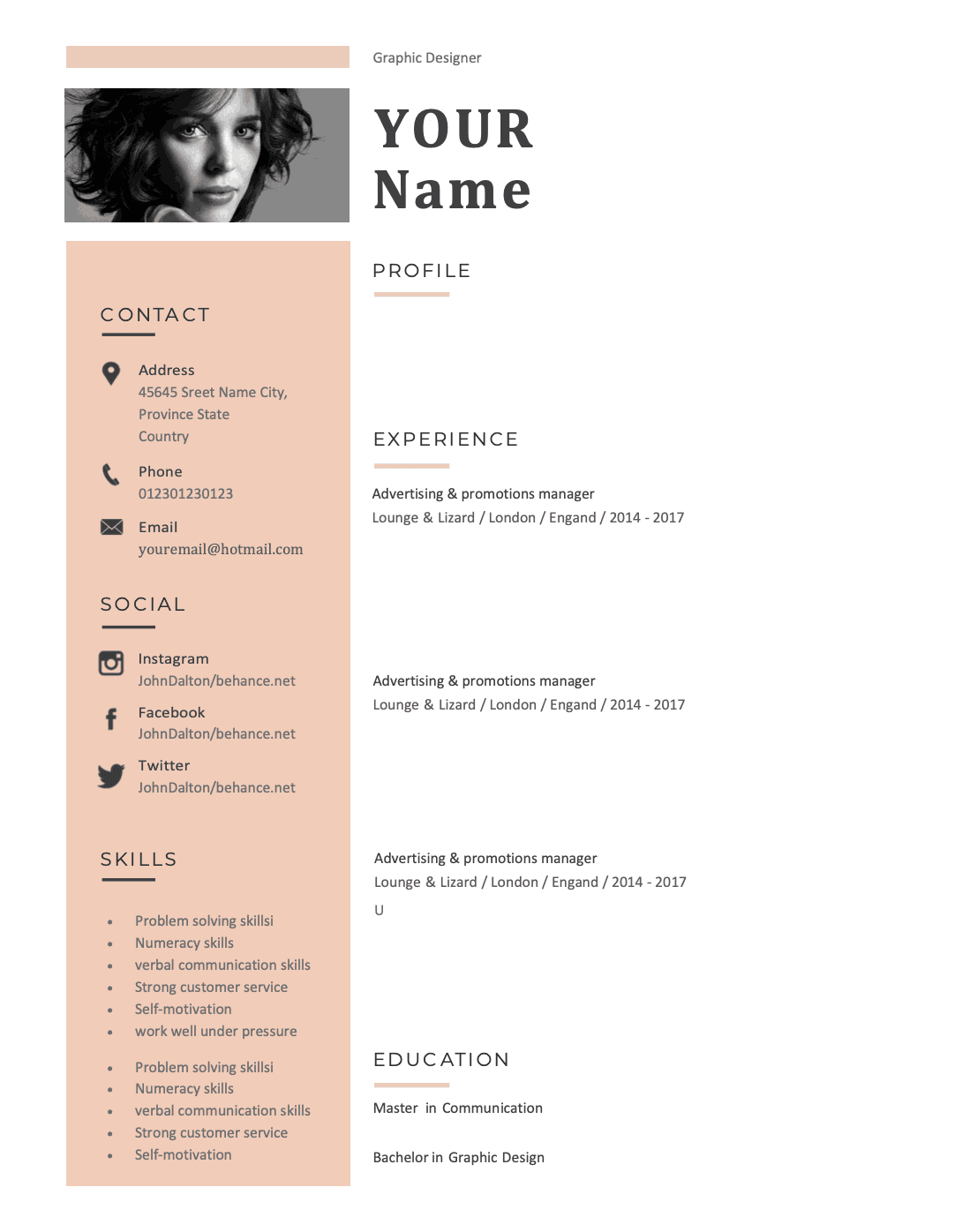 Resume Template 26