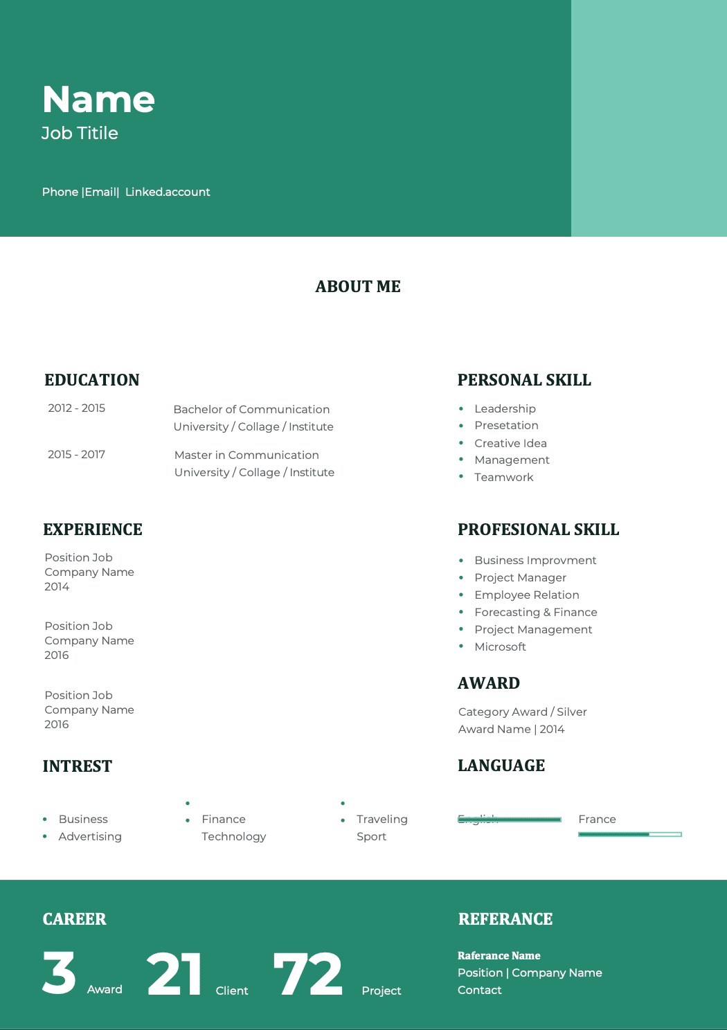 Resume Template 35